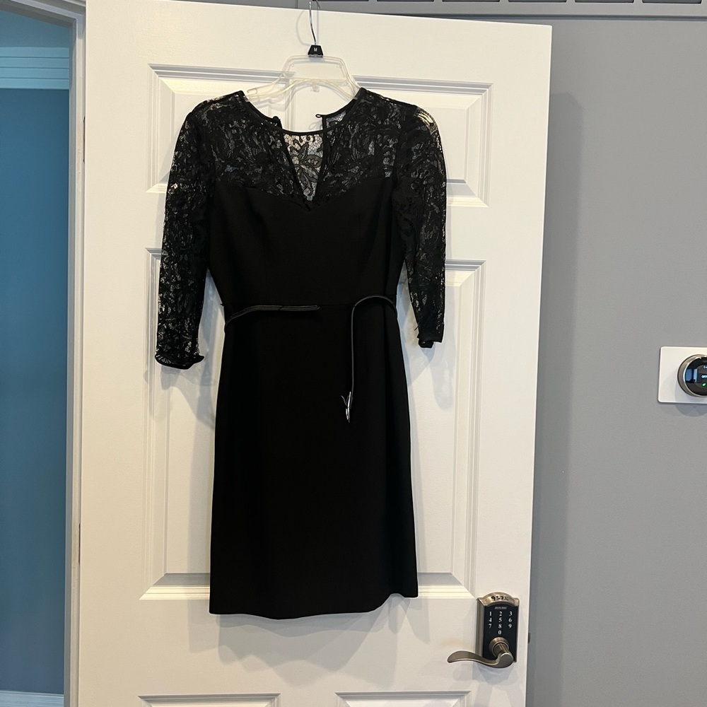 Adrianna Papell black with lace dress. Very cute on.